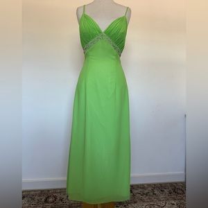 Lime green Y2K midi dress